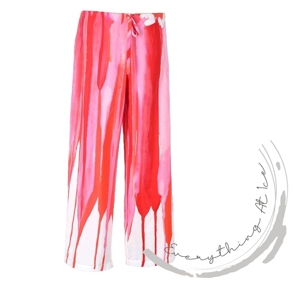 Red/Pink Natori Pants Size M - Picture 1 of 2